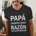 Spanish Dad Is Always Right When Mom's Not Around Dad Men's V-Neck T-Shirt