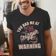 Spicy Books Merch Dark Romance You Had Me At Trigger Warning Men's V-Neck T-Shirt