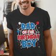 Spider Web Dad Of The Birthday Boy Men's V-Neck T-Shirt