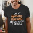 Spinone Italiano Dog Introvert Bracco Spinoso Fur Parent Men's V-Neck T-Shirt