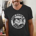 Star Wars Father's Day Stormtrooper This Dad Is A Trooper Circle Men's V-Neck T-Shirt