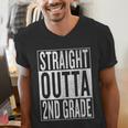Straight Outta 2nd Grade Great Graduation Shirt Men's V-Neck T-Shirt