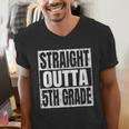 Straight Outta 5th Grade Graduation Motivational Men's V-Neck T-Shirt