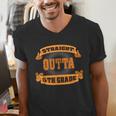 Straight Outta 5th Grade Shirt Fifth Graduation Boys Girls Men's V-Neck T-Shirt