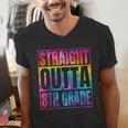 Straight Outta 8th Grade Great Graduation Eighth Grade Men's V-Neck T-Shirt