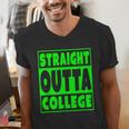 Straight Outta College 2018 Graduation Men's V-Neck T-Shirt