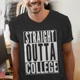 STRAIGHT OUTTA COLLEGE Graduation 2019 Her Him Women Men's V-Neck T-Shirt