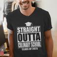 Straight Outta Culinary School Graduation Idea Class Of 2025 Men's V-Neck T-Shirt