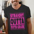 Straight Outta Fifth Grade Graduation Class Men's V-Neck T-Shirt