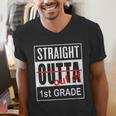 Straight Outta First Grade Graduation 1st GradeShirt Men's V-Neck T-Shirt