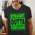 Straight Outta Fourth Grade Graduation Class Men's V-Neck T-Shirt
