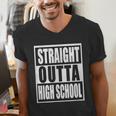 Straight Outta High School Graduation Apparel For Seniors Men's V-Neck T-Shirt