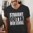 Straight Outta High School Graduation T-Shirt Men's V-Neck T-Shirt