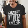 Straight Outta Junior High Shirt Graduation Idea Men's V-Neck T-Shirt