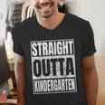 Straight Outta Kindergarten Graduation 2025 Kinder Men's V-Neck T-Shirt