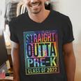 Straight Outta Pre-K Class Of 2022 Preschool Graduation Men's V-Neck T-Shirt