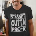 Straight Outta Pre-K Shirt Great Graduation Preschools Men's V-Neck T-Shirt