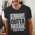 Straight Outta Preschool Graduate Class 2026 Graduation Men's V-Neck T-Shirt