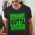 Straight Outta Sixth Grade Graduation Class Men's V-Neck T-Shirt