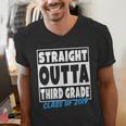 Straight Outta Third Grade Class Of 2019 Graduation Men's V-Neck T-Shirt