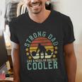 Strong Dad Workout Weight Lifting Father's Day Men's V-Neck T-Shirt