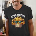 Stud Muffin Muffin Lover Dad Boyfriend Men Boys Men's V-Neck T-Shirt