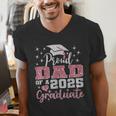 Super Proud Dad Of 2025 Graduate Senior Graduation Family Men's V-Neck T-Shirt