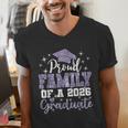 Super Proud Family Of 2026 Graduate Senior Graduation Family Men's V-Neck T-Shirt