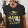 Super Proud Grandpa Of 2025 Graduate Graduation Family Men's V-Neck T-Shirt
