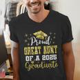 Super Proud Great Aunt Of 2025 Graduate Graduation Family Men's V-Neck T-Shirt