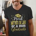 Super Proud Mother In Law Of 2025 Graduate Graduation Family Men's V-Neck T-Shirt