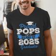 Super Proud Pops Of 2025 Graduate Senior Graduation Family Men's V-Neck T-Shirt