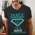 Superhero RN Nurse Shirt Graduation Men's V-Neck T-Shirt