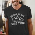 Support Wildlife Raise Twins Twin Mom Dad T-Shirt Men's V-Neck T-Shirt Support Wildlife Raise Twins Twin Mom Dad T-Shirt Men's V-Neck T-Shirt