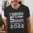 I Survived 5th Grade Class Of 2022 Graduation Student Men's V-Neck T-Shirt