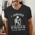 I Survived AP Calculus AB Graduation Senior 2025 Men's V-Neck T-Shirt