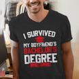 I Survived My Boyfriend's Bachelor's Degree Graduation Men's V-Neck T-Shirt