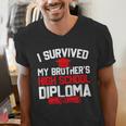 I Survived My Brother's High School Diploma Graduation Men's V-Neck T-Shirt