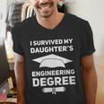 I Survived My Daughter's Engineering Degree Graduation Men's V-Neck T-Shirt