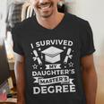 I Survived My Daughter's Master's Degree Graduation Men's V-Neck T-Shirt