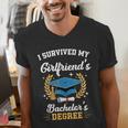 I Survived My Girlfriend's Bachelor's Degree Graduation Men's V-Neck T-Shirt