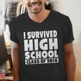 I Survived High School Class Of 2018 Graduation Men's V-Neck T-Shirt