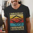 I Survived My Husband's Master's Degree Graduation Men's V-Neck T-Shirt