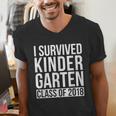 I Survived Kindergarten Class Of 2018 Graduation Shirt Men's V-Neck T-Shirt
