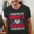 I Survived My Mom’s Nursing Degree Nurse Nursing Graduation Men's V-Neck T-Shirt