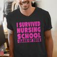 I Survived Nursing School Class Of 2018 Graduation Shirt Men's V-Neck T-Shirt