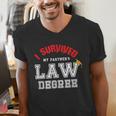 I Survived My Partner's Law Degree Graduation Shirt Men's V-Neck T-Shirt