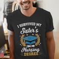 I Survived My Sister's Nursing Degree Graduation Men's V-Neck T-Shirt
