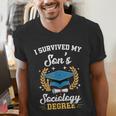 I Survived My Son's Sociology Degree Graduation Men's V-Neck T-Shirt