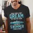 Swimming Parent Swimmer Mom Dad My Favorite Swim Meet Men's V-Neck T-Shirt Swimming Parent Swimmer Mom Dad My Favorite Swim Meet Men's V-Neck T-Shirt